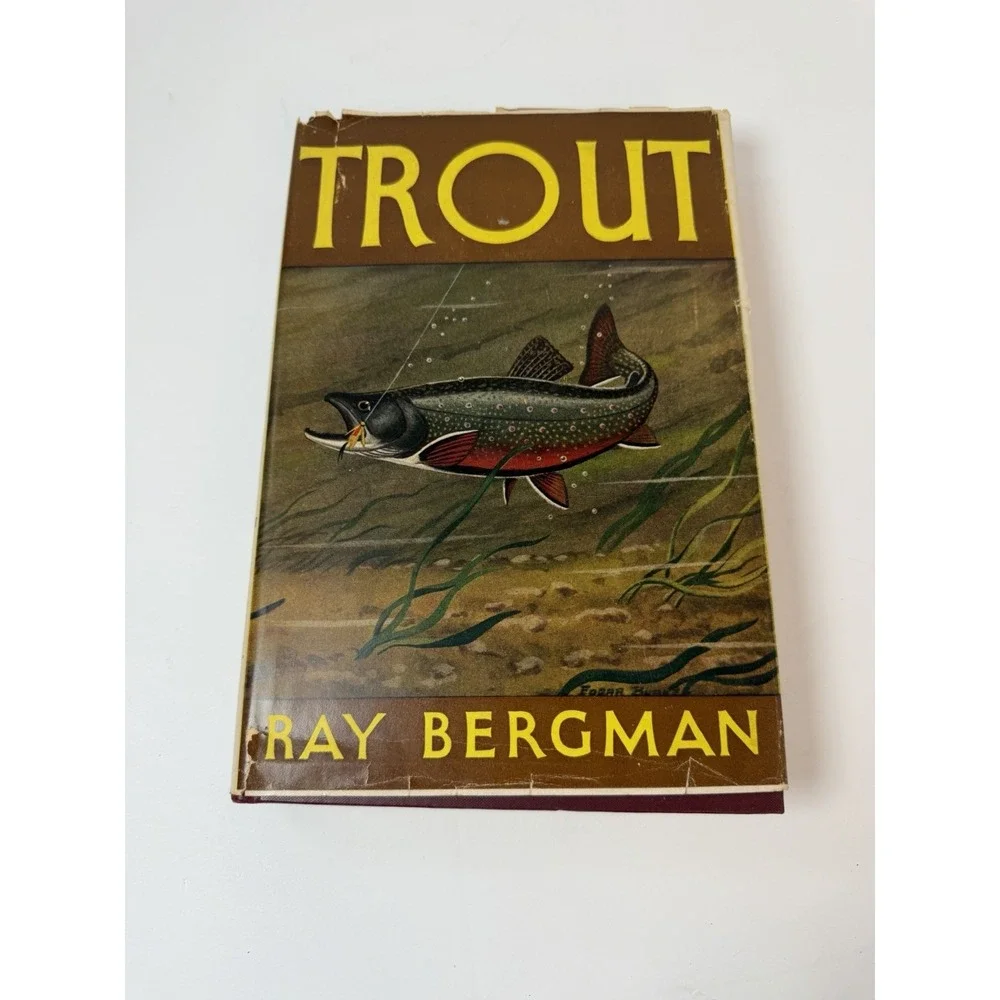 1944 Trout Ray Bergman 16 Color Fly Plates Diagrams Fishing 8th Printing